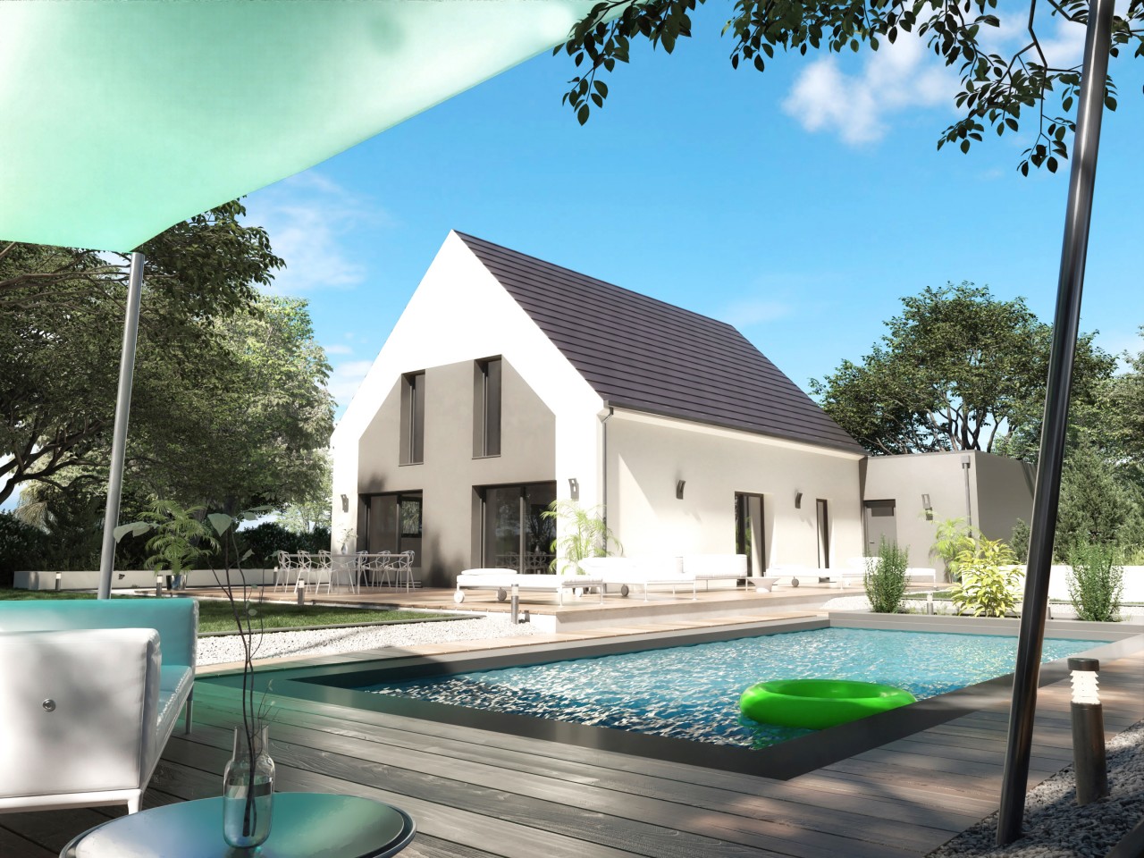 Construire maison plans combles amenages famille nombreuse